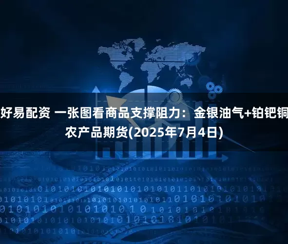 好易配资 一张图看商品支撑阻力：金银油气+铂钯铜农产品期货(2025年7月4日)