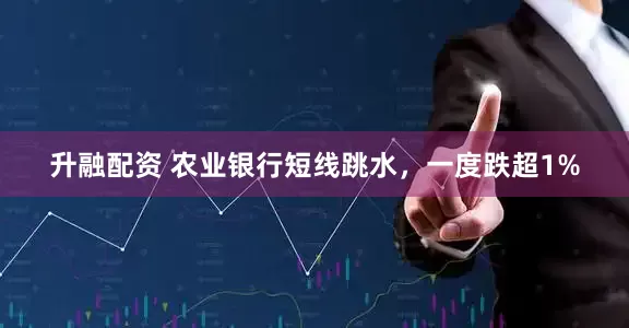 升融配资 农业银行短线跳水，一度跌超1%