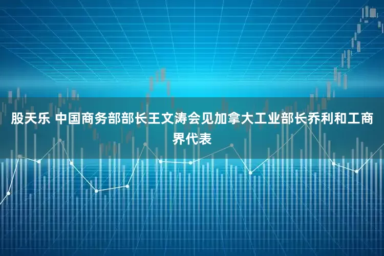 股天乐 中国商务部部长王文涛会见加拿大工业部长乔利和工商界代表